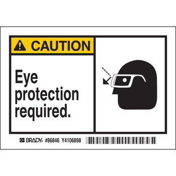 Imágen de Brady Negro/Amarillo sobre blanco Laminado Poliéster 86846 Etiqueta de seguridad del equipo (Imagen principal del producto)