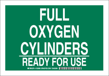 Imágen de Brady B-555 Aluminio Rectángulo Verde Inglés Señal de almacenamiento de productos químicos 125700 (Imagen principal del producto)