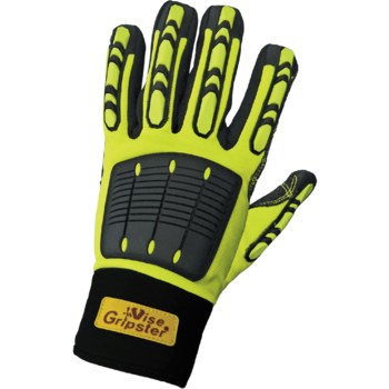 Global Glove Vise Gripster SG9966 Amarillo Grande Cuero sintético Cuero sintético Guante de trabajo - acabado Áspero - sg9966 lg