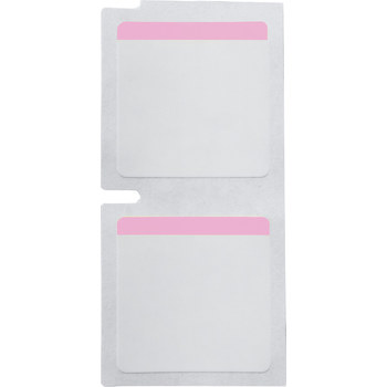 Brady THT-179-494-PK Etiquetas imprimibles de transferencia térmica - 1 pulg. x 1 pulg. - Poliéster - Rosa/blanco - B-494