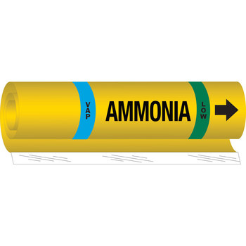 Imágen de Brady Negro/Azul/Verde/Blanco sobre amarillo Poliéster 58010 Marcador de tubería de envoltura (Imagen principal del producto)