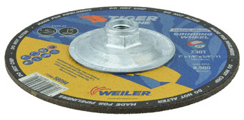 Weiler Tiger Disco esmerilador 58094 - 7 pulg. - Cerámica/Alúmina Circonia - 30 - T