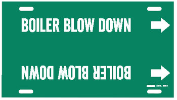 Imágen de Brady Blanco sobre verde Plástico 4298-G Marcador de tubería con correa (Imagen principal del producto)