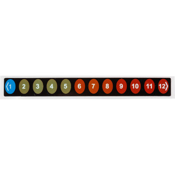 Imágen de Brady Negro/Azul/Verde/Rojo/Amarillo Poliéster TIL-8-1C-12C Etiqueta indicadora de temperatura (Imagen principal del producto)