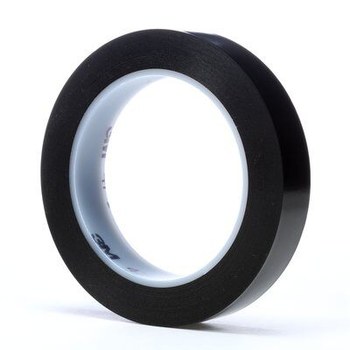 3M 471 Negro Cinta de marcado - 3/4 pulg. Anchura x 36 yd Longitud - 5.2 mil Espesor - Un solo lado Adhesiva - 03114