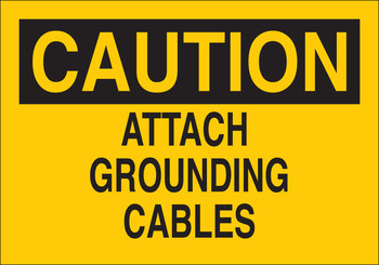 Imágen de Brady B-120 Poliéster reforzado con fibra de vidrio Rectángulo Amarillo Inglés Cartel de seguridad eléctrica 71425 (Imagen principal del producto)