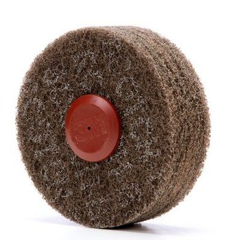 3M Scotch-Brite Óxido de aluminio Disco de desbaste - Mediano grado - Accesorio Eje - Diámetro 4 pulg. - 14779