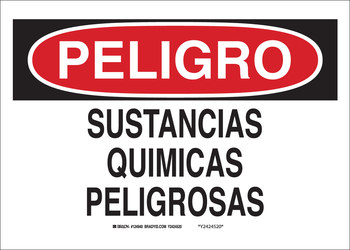 Imágen de Brady B-120 Poliéster reforzado con fibra de vidrio Rectángulo Blanco Español Letrero de material peligroso 39161 (Imagen principal del producto)