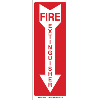 Imágen de Brady Bradyglo B-120 Poliéster reforzado con fibra de vidrio Rojo Inglés Cartel de equipo de fuego 71655 (Imagen principal del producto)