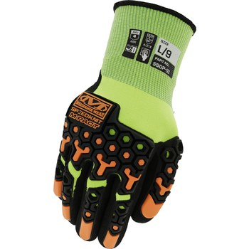 Mechanix Wear SpeedKnit M-Pact Hi-Viz S5DP91 Amarillo fluorescente Grande Guantes de trabajo - 781513-65806