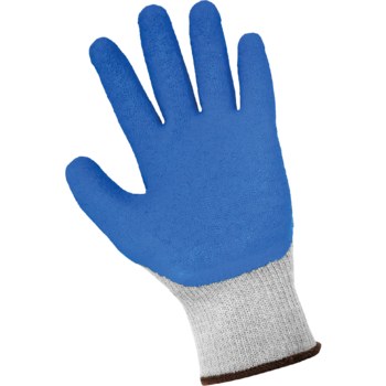 Global Glove Gripster Plus 300PT Gris/Azul Grande Guantes de trabajo - Enganche etiquetado - 300pt-lg