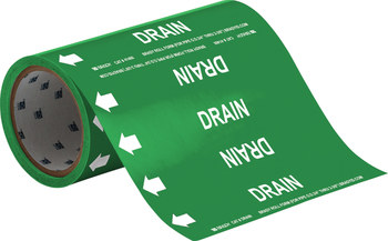 Imágen de Brady Blanco sobre verde Vinilo 41460 Marcador de tubería autoadhesivo (Imagen principal del producto)