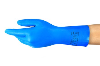 Ansell AlphaTec 37-310 Azul 9 Nitrilo No compatible Guantes resistentes a productos químicos - Longitud 12.2 pulg. - 076490-43747