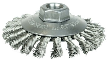Weiler 13436 Cepillo de rueda - Anudado Acero inoxidable cerda