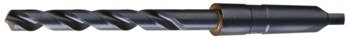 Cleveland 2410 Taladro de vástago cónico - Corte de mano derecha - Punta Radial 118° - Acabado Óxido de vapor - Longitud Total 6.375 pulg. - Flauta Espiral - Acero de alta velocidad - Vástago #1 Conicidad Morse - C12117