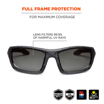 Ergodyne Skullerz ODin-TY Lentes de seguridad lente Humo - Marco completo - 720476-50530