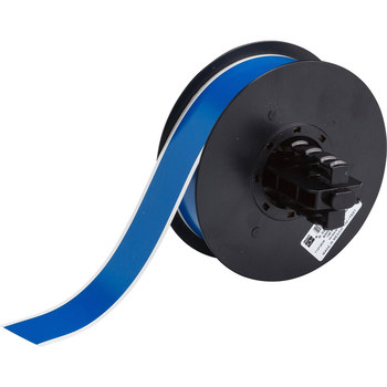 Brady B30C-1125-595-BL Rollo de etiquetas para impresora - 1.125 pulg. x 100 pies - Vinilo - Azul - B-595