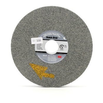 3M Scotch-Brite Convoluto Carburo de silicio Duro Rueda de desbaste - Fina grado - Accesorio Eje - Diámetro 6 pulg. - Agujero Central 1 pulg. - Grosor 1 pulg. - 60310