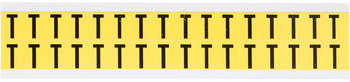 Imágen de Brady 34 Series Negro sobre amarillo Interior Paño de vinilo 34 Series Carta 3420-T Etiqueta en forma de letra (Imagen principal del producto)