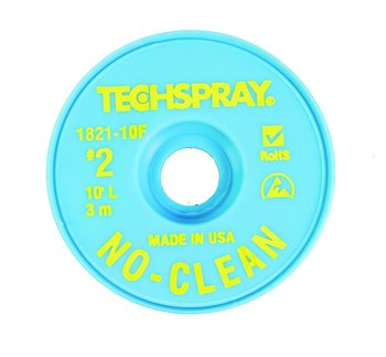 Imágen de Techspray - 1821-10F Trenza de desoldadura de revestimiento de fundente sin limpieza (Imagen principal del producto)