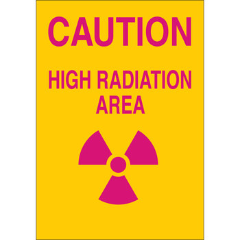 Imágen de Brady B-302 Poliéster Rectángulo Amarillo Inglés Cartel de peligro de radiación 88733 (Imagen principal del producto)