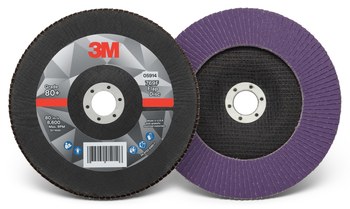3M 769F Tipo 29 Recubierto Óxido de aluminio cerámico Disco de Aletas - Diámetro 7 pulg. - Agujero Central 7/8 pulg. - 05914