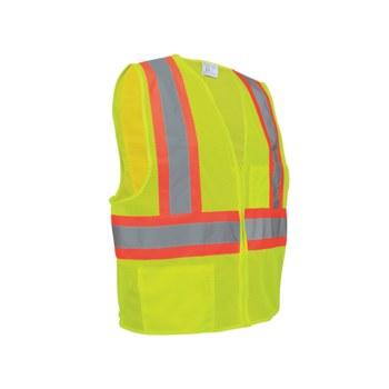 Global Glove Frogwear GLO-002 Chaleco de alta visibilidad GLO-002/6XL - tamaño 6XL - Lima fluorescente/Naranja - ANSI clase 2 - glo-002 6xl