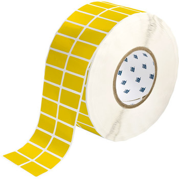 Brady THT-6-8591-10-YL Rollo de etiquetas troqueladas para impresoras - 1.5 pulg. x 0.75 pulg. - Poliéster - Amarillo - B-8591