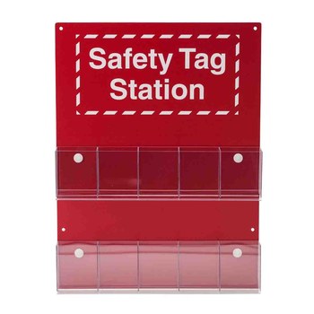 Imágen de Brady Rojo/blanco Estación de etiquetas OSHA (Imagen principal del producto)