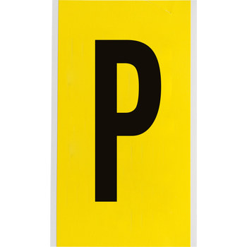 Imágen de Brady 34 Series Negro sobre amarillo Interior Paño de vinilo 34 Series Carta 3470-P Etiqueta en forma de letra (Imagen principal del producto)