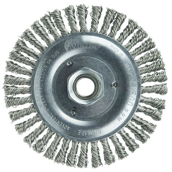 Weiler Roughneck 08806 Cepillo de rueda - Anudado - Circular trenzado Acero inoxidable cerda