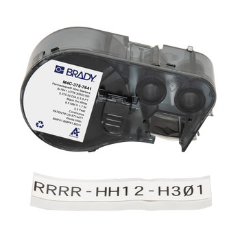 Brady PermaSleeve M4C-375-7641 Tubo termocontraíble - 5.5 pies - Poliolefina - Negro sobre blanco