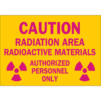Imágen de Brady B-302 Poliéster Rectángulo Amarillo Inglés Cartel de peligro de radiación 88746 (Imagen principal del producto)