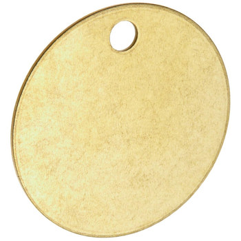 Imágen de Brady Latón Círculo Latón 23210 Etiqueta en blanco para válvula (Imagen principal del producto)