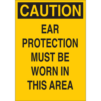 Imágen de Brady B-120 Poliéster reforzado con fibra de vidrio Rectángulo Amarillo Inglés Cartel de PPE 70299 (Imagen principal del producto)