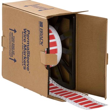 Imágen de Brady PermaSleeve Rojo Termocontraíble Transferencia térmica LSZH-250-2-RD-M Fundas preformadas para impresoras (Imagen principal del producto)