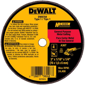 Imágen de DEWALT Rueda de corte 82500 (Imagen principal del producto)