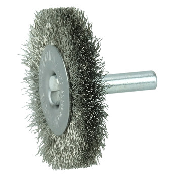 Weiler Acero inoxidable Cepillo de cerdas radiales - Diámetro de la cerda 0.008 pulg. - 17974