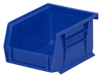 Imagen de Akro-mils Akrobin 10 lb Azul Polímero de grado industrial Colgado/Apilado Contenedor de almacenamiento (Imagen principal del producto)