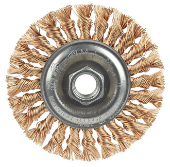 Weiler 13121 Cepillo de rueda - Rizado Bronce cerda