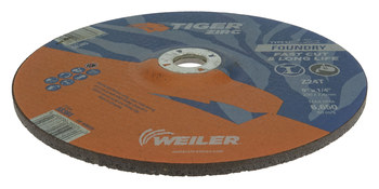 Weiler Tiger Zirc Rueda de desbaste con centro hundido 68384 - 9 pulg. - Alúmina-zirconia - 24 - T