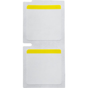 Brady THT-179-494-YL Etiquetas imprimibles de transferencia térmica - 1 pulg. x 1 pulg. - Poliéster - Blanco/amarillo - B-494