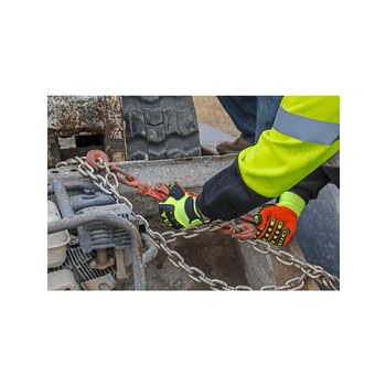 Global Glove Vise Gripster CIA995MFV Amarillo/Naranja De Alta Visibilidad Grande Guantes resistentes a cortes - cia995mfv lg