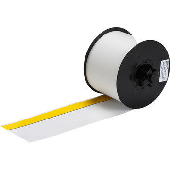 Imágen de Brady Blanco/amarillo Interior/exterior Vinilo Transferencia térmica 113226 Rollo de etiquetas para impresora de transferencia térmica continua (Imagen principal del producto)