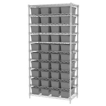Imagen de Akro-mils Vantagebin Gris Polímero de grado industrial Estante Contenedor de almacenamiento (Imagen principal del producto)
