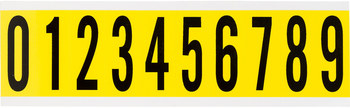 Imágen de Brady 34 Series Negro sobre amarillo Interior Paño de vinilo 34 Series 34410 Kit de etiquetas de números (Imagen principal del producto)