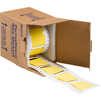 Imágen de Brady Permasleeve Amarillo Termocontraíble, Autoextinguible Transferencia térmica PS-1500-2-YL-S-2 Manga para impresora de transferencia térmica troquelada (Imagen principal del producto)