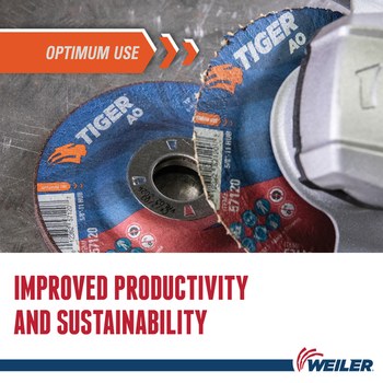 Weiler Tiger Disco esmerilador 57120 - 4.5 pulg. - Óxido de aluminio - 24 - R