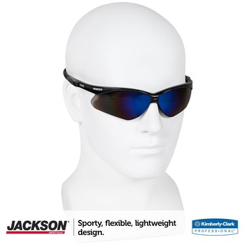 Ansell KleenGuard V30 Policarbonato Lentes de seguridad estándar lente Espejo azul - Marco envolvente - 761445-19808