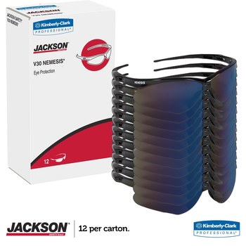 Ansell KleenGuard V30 Policarbonato Lentes de seguridad estándar lente Espejo azul - Marco envolvente - 761445-19808